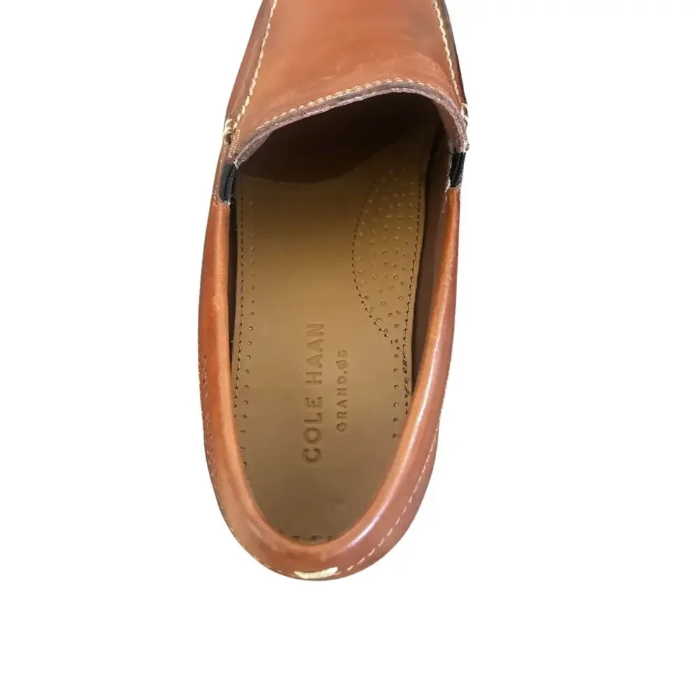 Cole Haan Mens Leather Loafter Brown SZ Brown Slip On Classic SZ8.5 Comfort